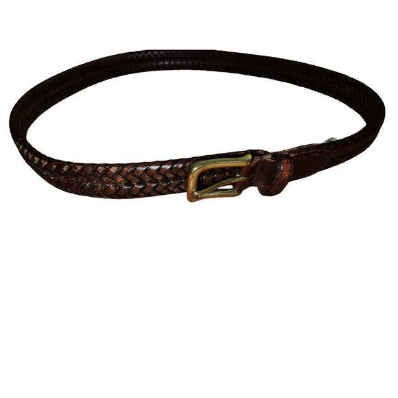 Fossil Mens Brown Woven Braided Leather Belt with Buckle Size‎ 36 - Picture 6 of 12